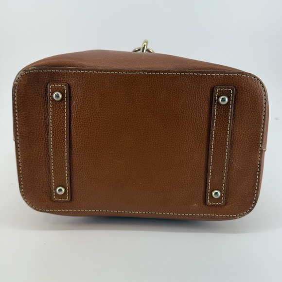 Dooney & Bourke Lily Bucket Bag Pebble Leather Shoulder Bag Caramel Equestrian - Picture 6 of 10